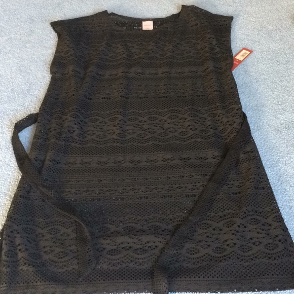 Merona black sleeveless dress cover up Size Medium - Picture 8 of 8